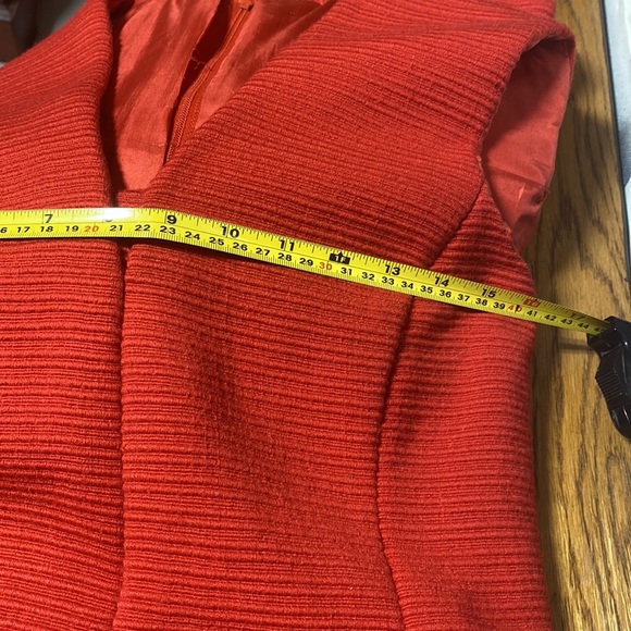 Vintage 1960s reddish orange Hannah Troy Dress with matching cropped jacket sz 6 - Picture 15 of 16
